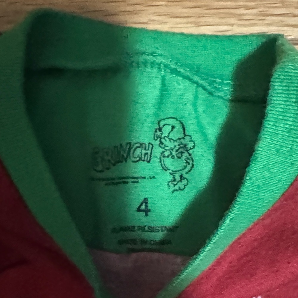 Grinchmas Kids Pajamas - Red and Green - Picture 4 of 4